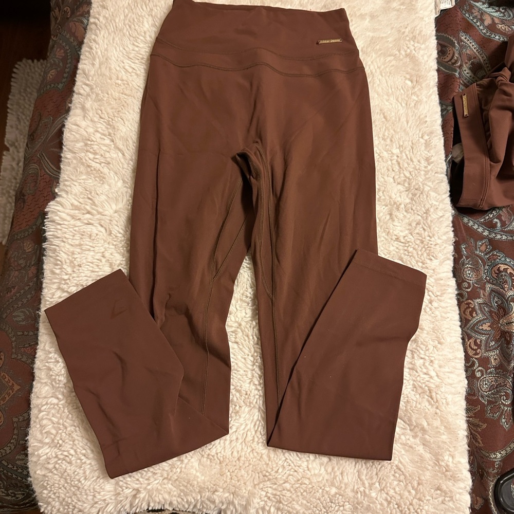Gymshark Chocolate High-Rise Leggings - Picture 5 of 7